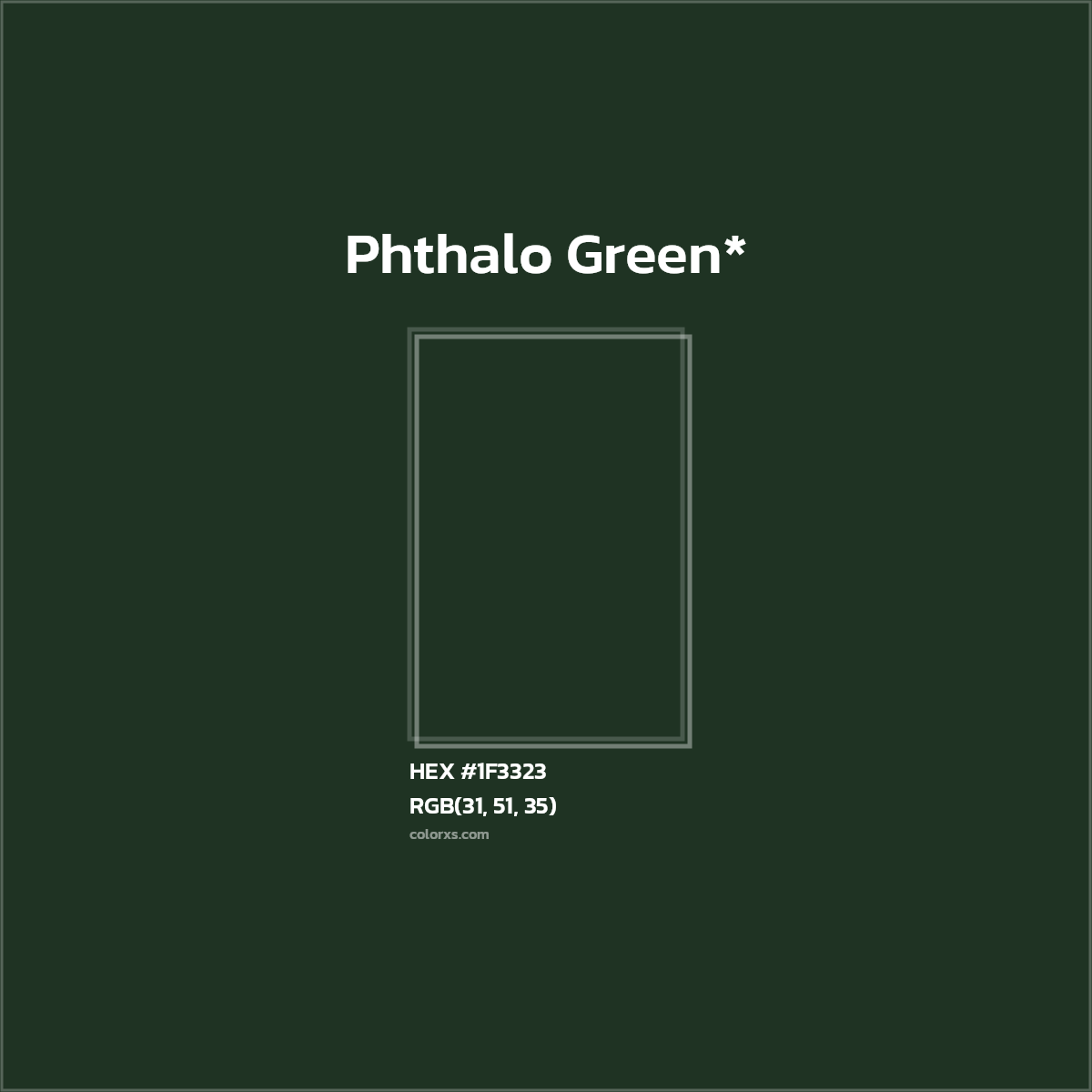 HEX #1F3323 Color Name, Color Code, Palettes, Similar Paints, Images