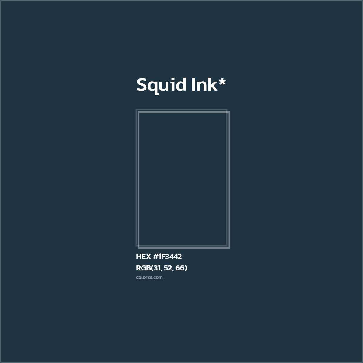 HEX #1F3442 Color Name, Color Code, Palettes, Similar Paints, Images