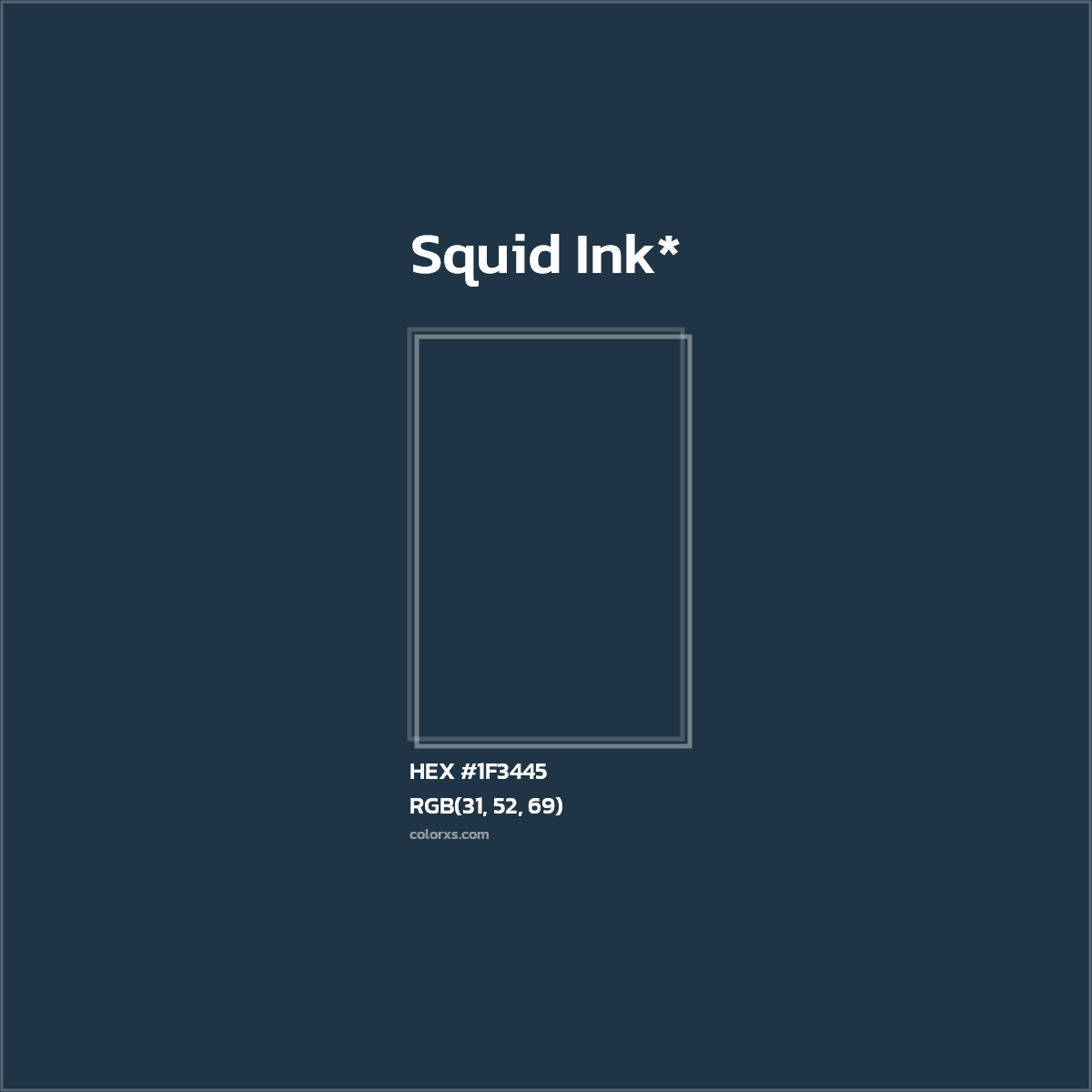 HEX #1F3445 Color Name, Color Code, Palettes, Similar Paints, Images