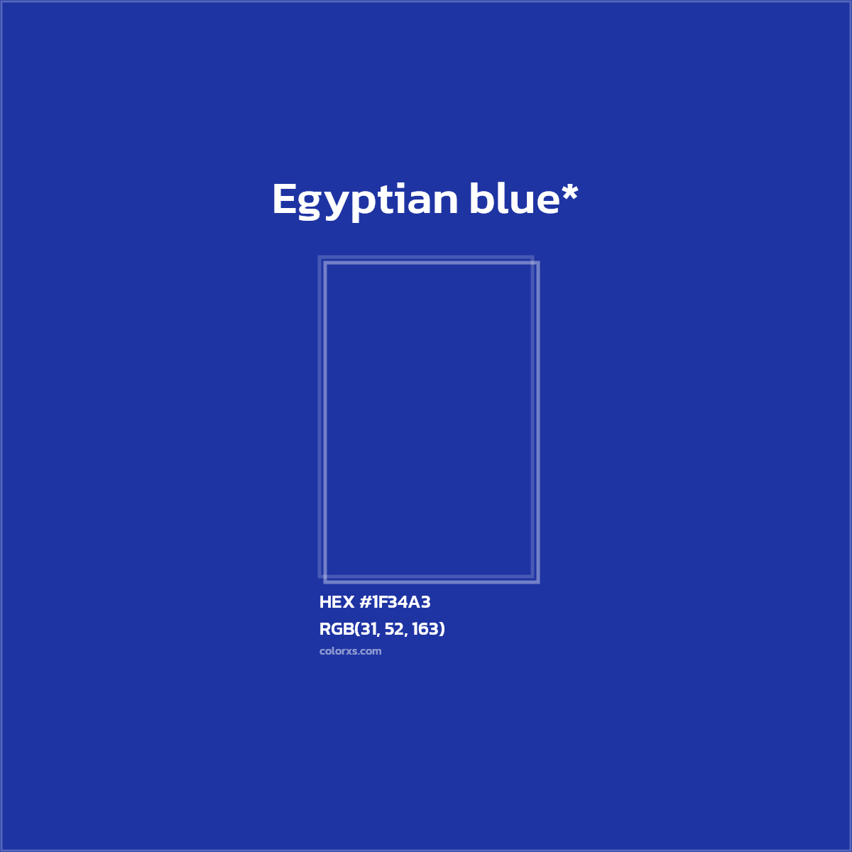 HEX #1F34A3 Color Name, Color Code, Palettes, Similar Paints, Images