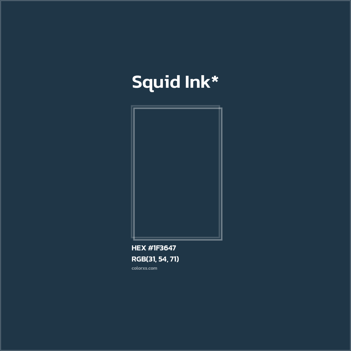 HEX #1F3647 Color Name, Color Code, Palettes, Similar Paints, Images