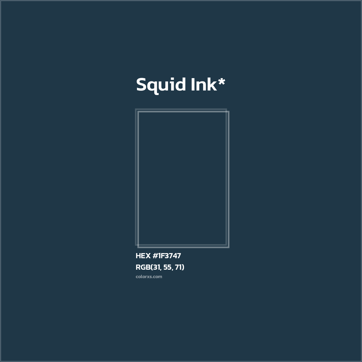 HEX #1F3747 Color Name, Color Code, Palettes, Similar Paints, Images