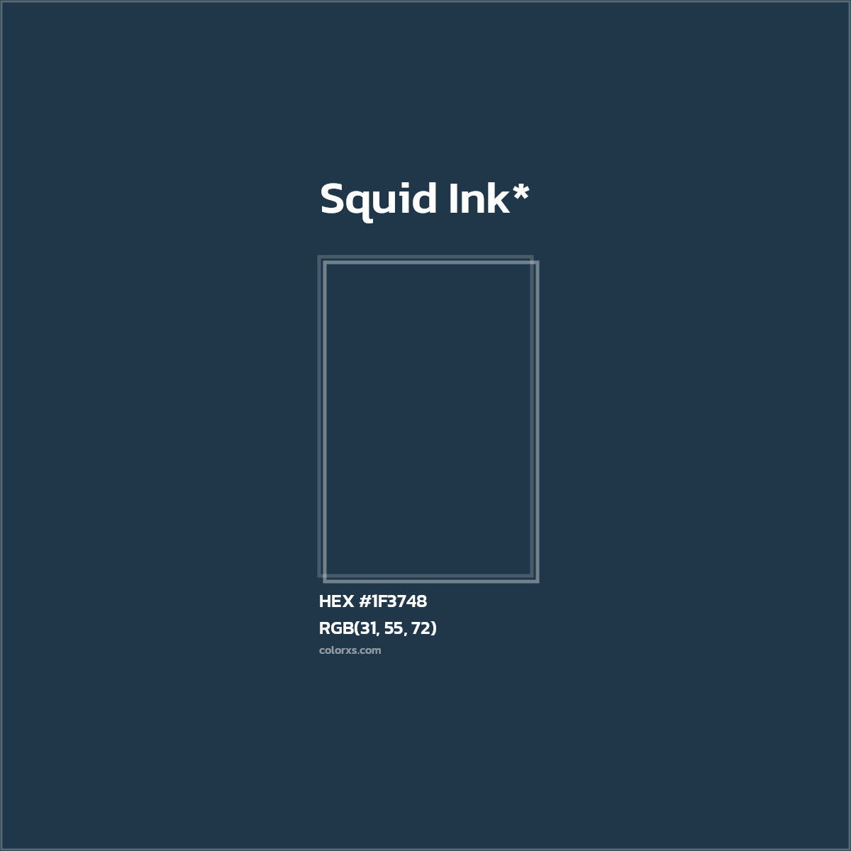 HEX #1F3748 Color Name, Color Code, Palettes, Similar Paints, Images