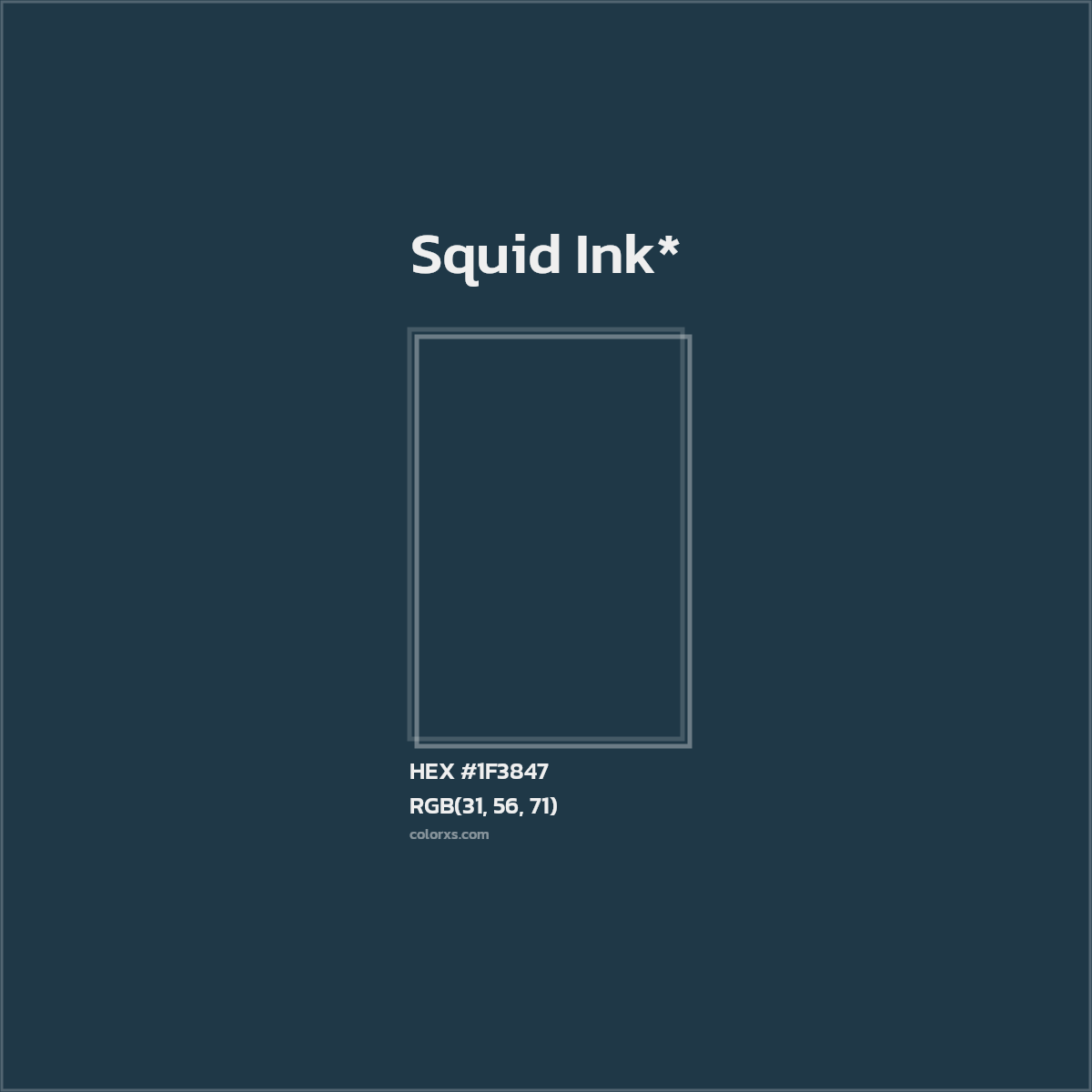 HEX #1F3847 Color Name, Color Code, Palettes, Similar Paints, Images