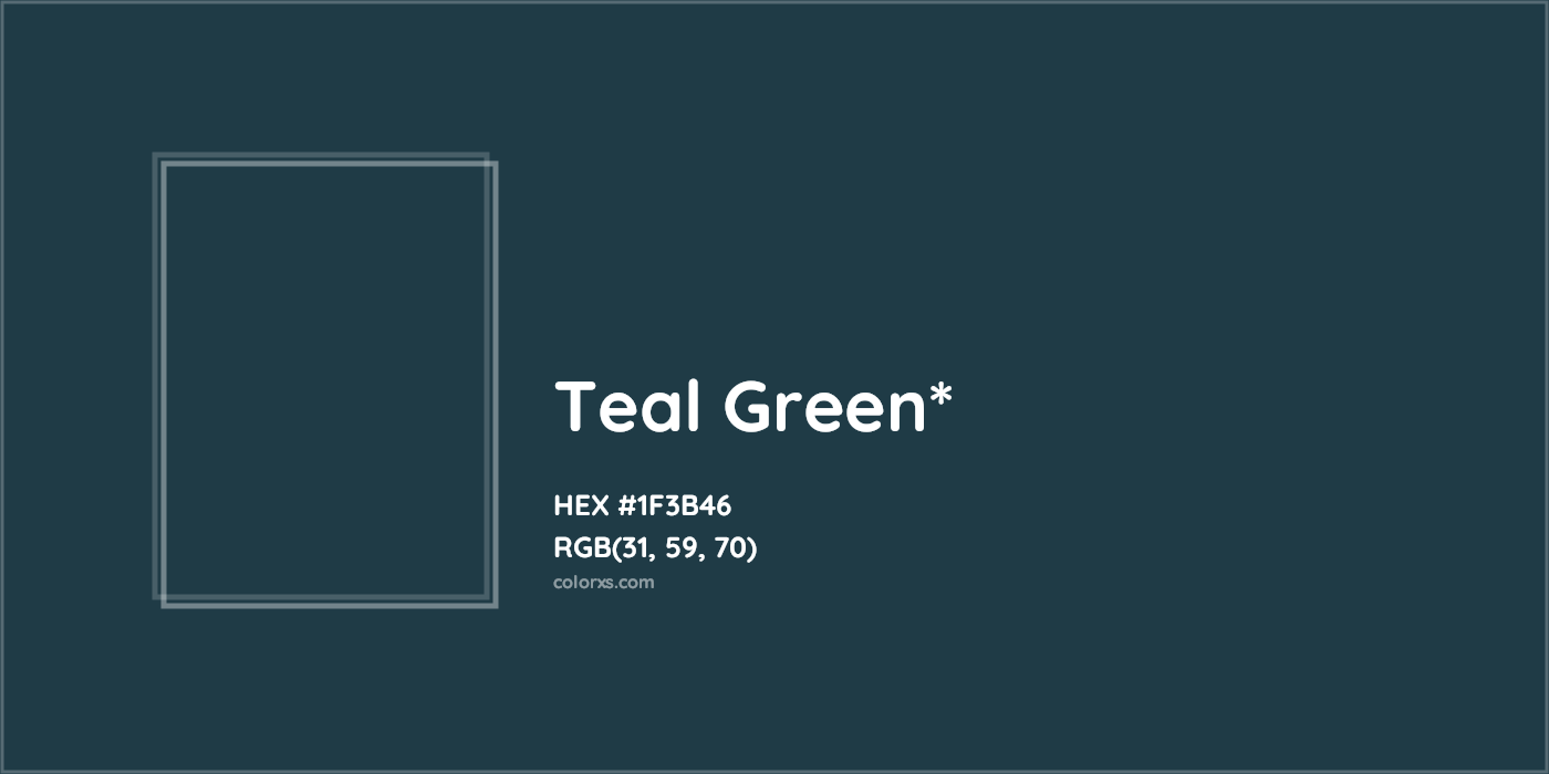 HEX #1F3B46 Color Name, Color Code, Palettes, Similar Paints, Images