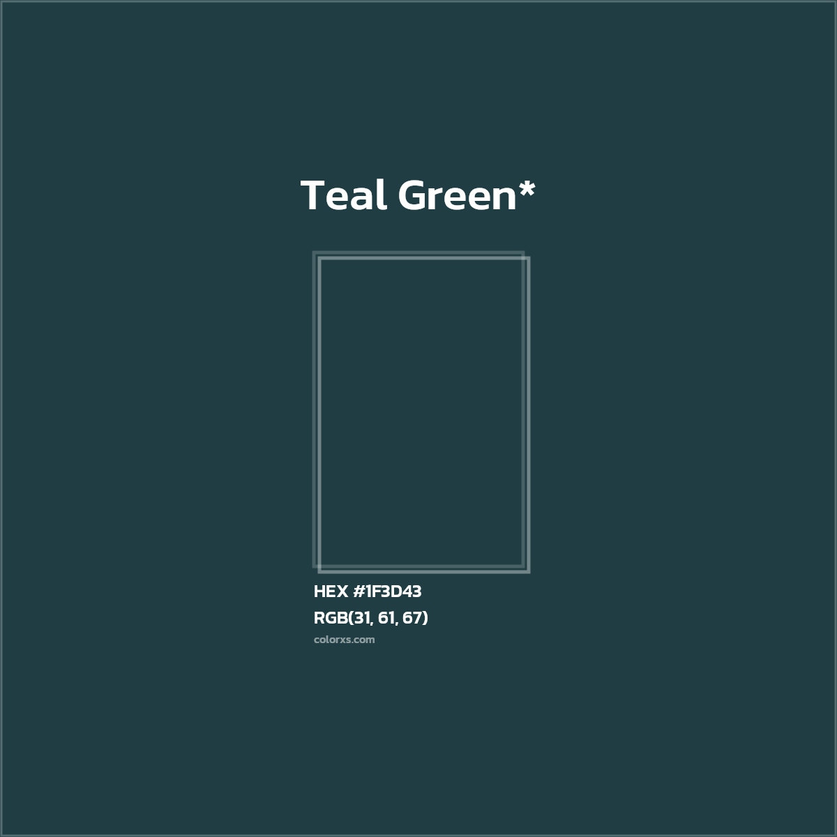 HEX #1F3D43 Color Name, Color Code, Palettes, Similar Paints, Images