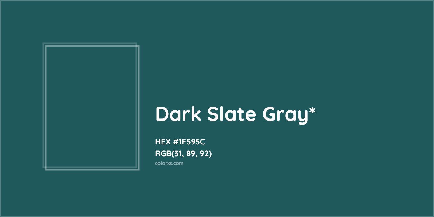 HEX #1F595C Color Name, Color Code, Palettes, Similar Paints, Images