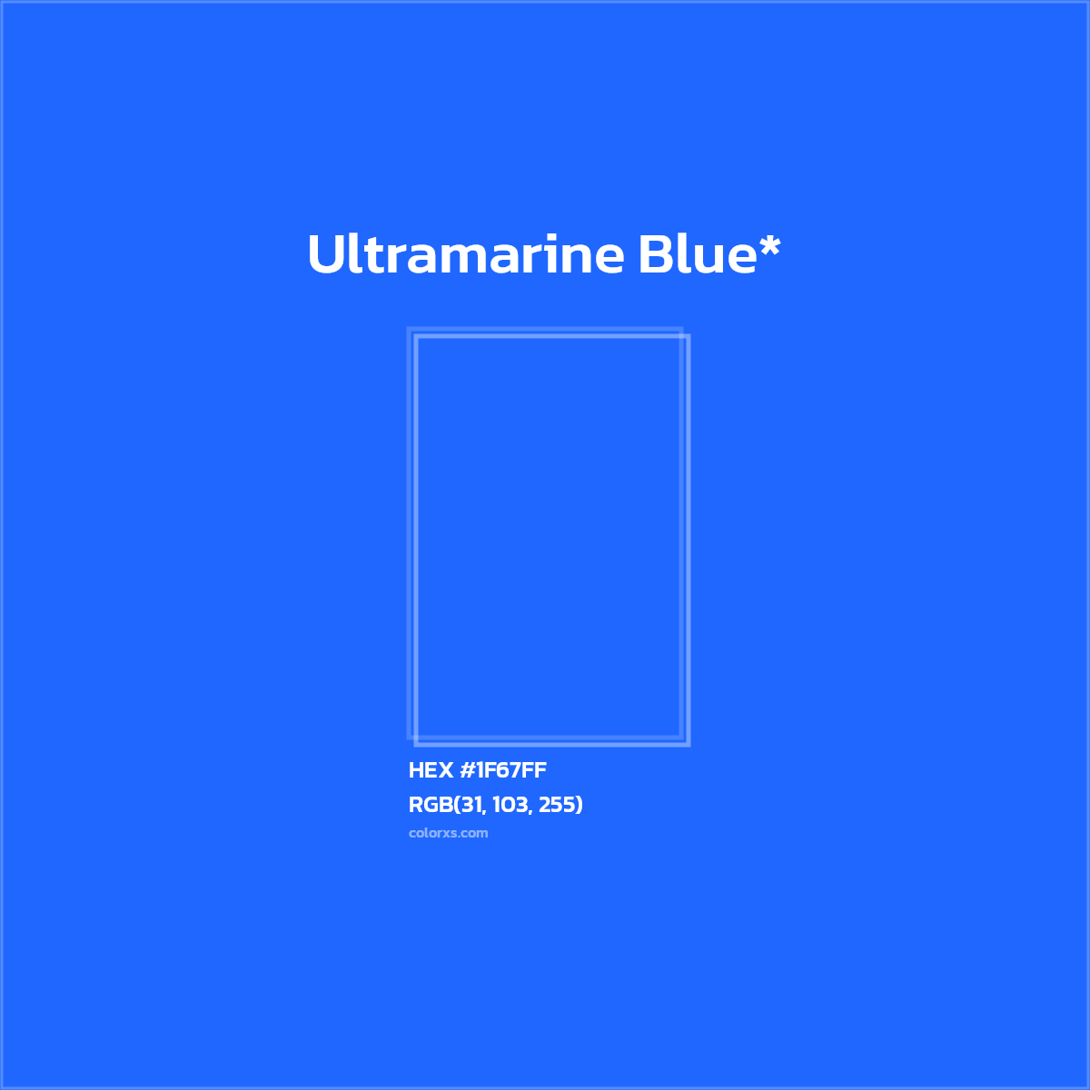 HEX #1F67FF Color Name, Color Code, Palettes, Similar Paints, Images