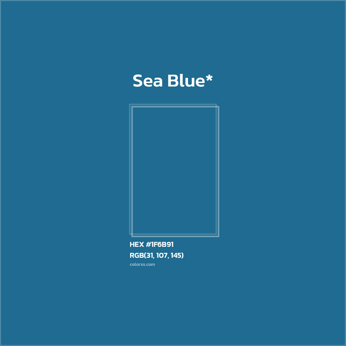 HEX #1F6B91 Color Name, Color Code, Palettes, Similar Paints, Images