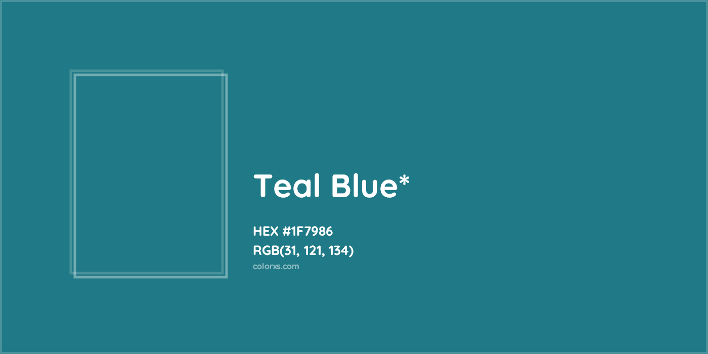 HEX #1F7986 Color Name, Color Code, Palettes, Similar Paints, Images