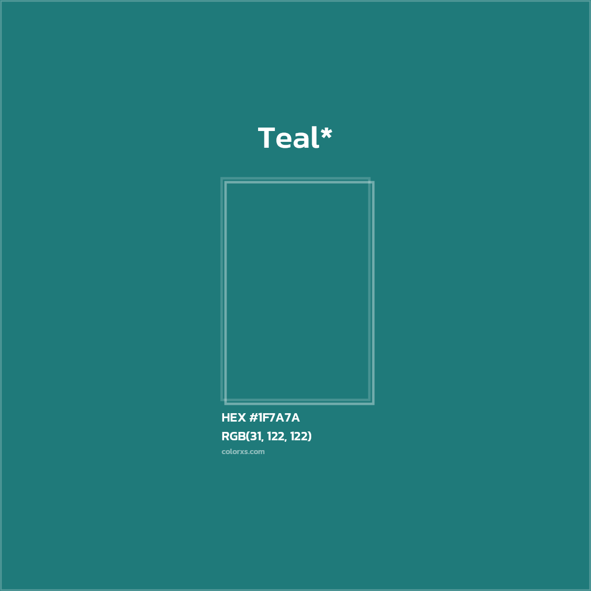 HEX #1F7A7A Color Name, Color Code, Palettes, Similar Paints, Images