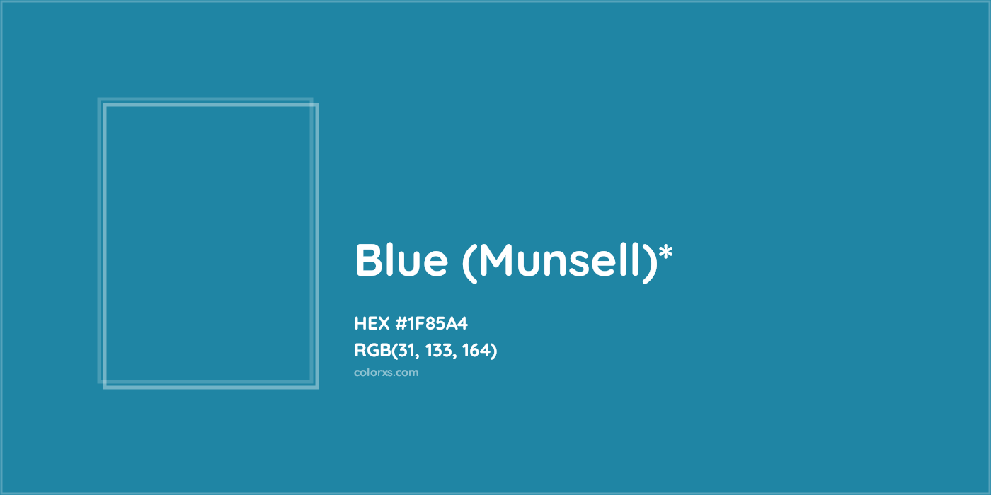 HEX #1F85A4 Color Name, Color Code, Palettes, Similar Paints, Images