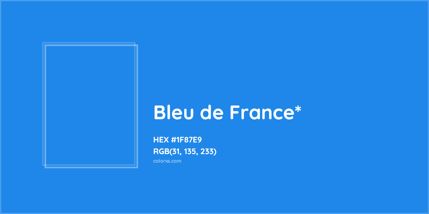 HEX #1F87E9 Color Name, Color Code, Palettes, Similar Paints, Images