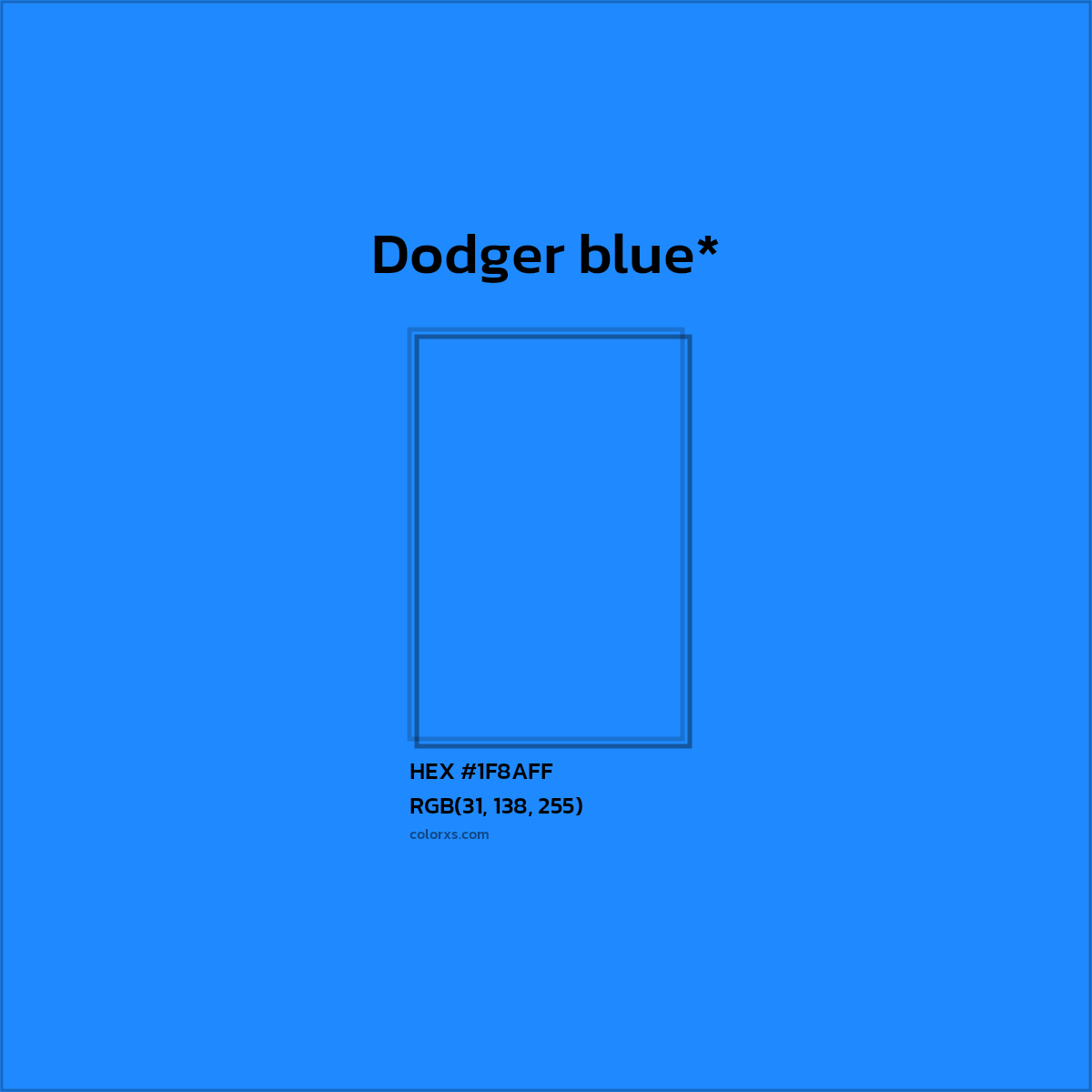HEX #1F8AFF Color Name, Color Code, Palettes, Similar Paints, Images
