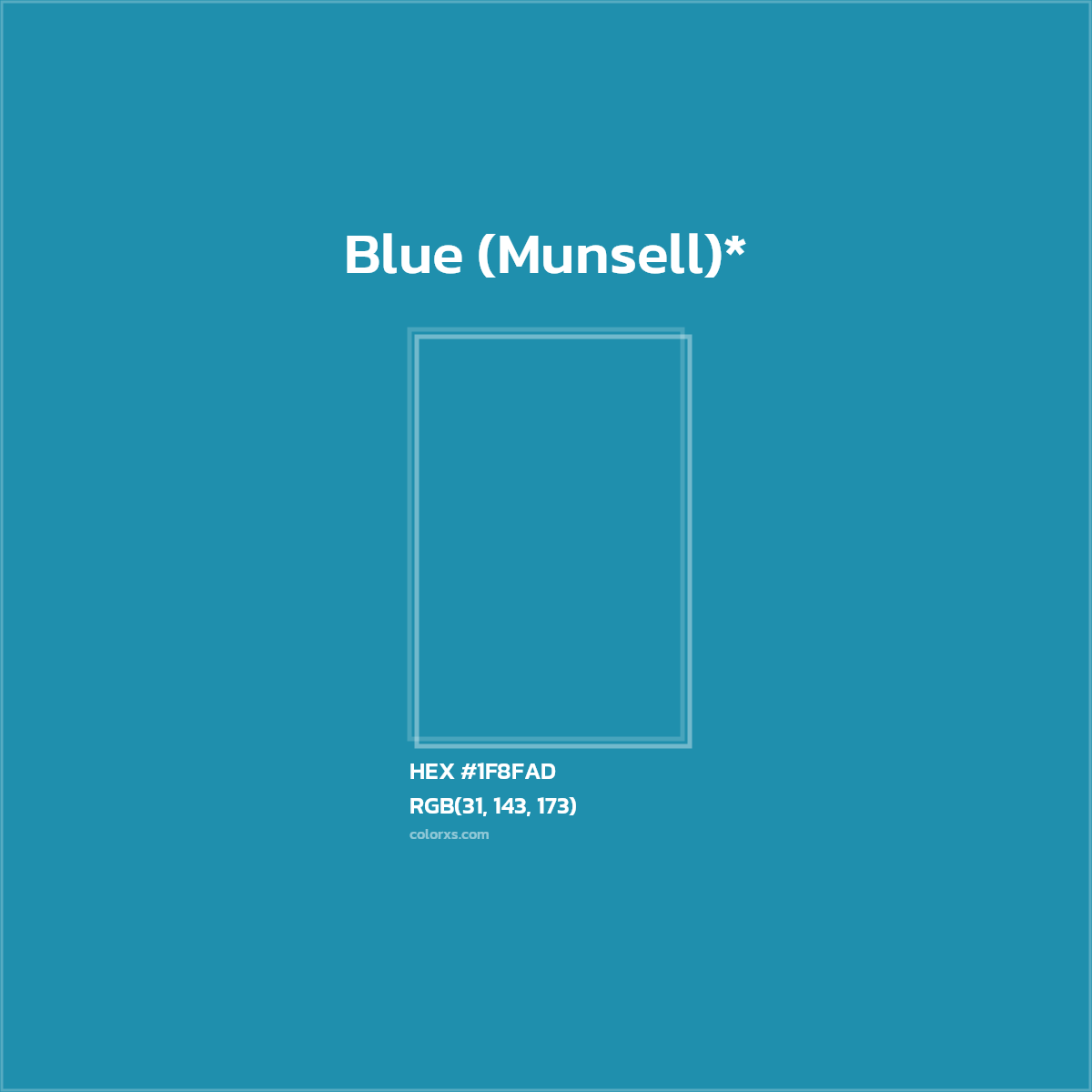 HEX #1F8FAD Color Name, Color Code, Palettes, Similar Paints, Images