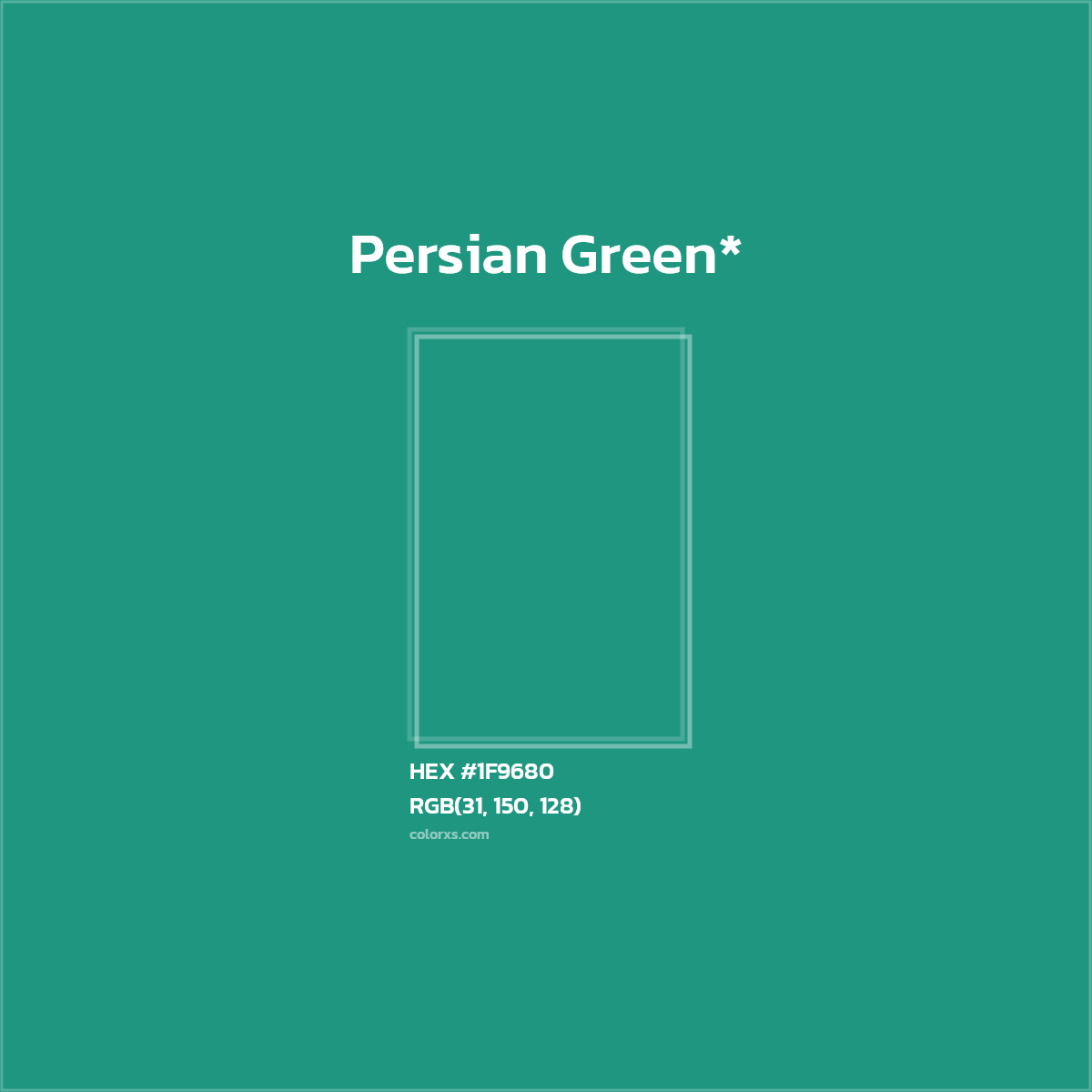 HEX #1F9680 Color Name, Color Code, Palettes, Similar Paints, Images
