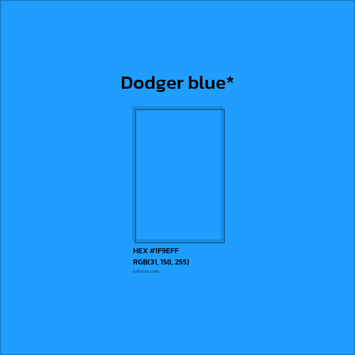 HEX #1F9EFF Color Name, Color Code, Palettes, Similar Paints, Images