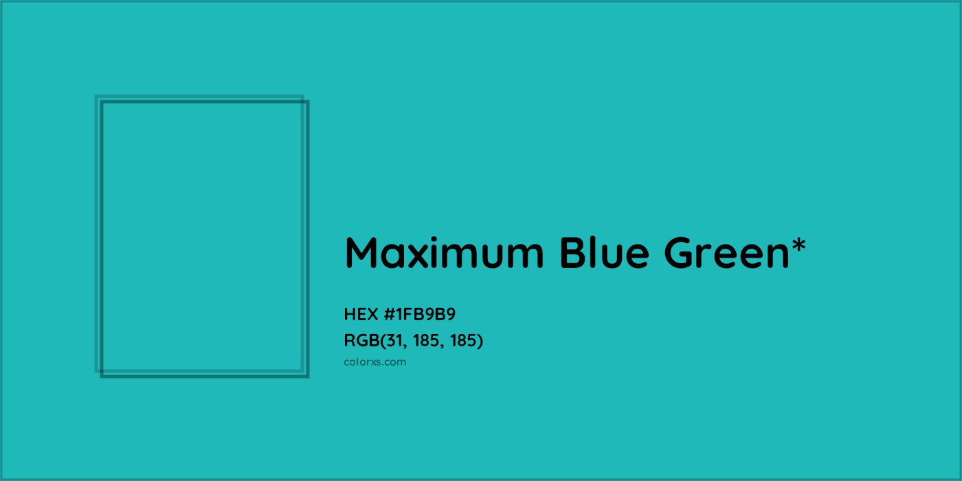 HEX #1FB9B9 Color Name, Color Code, Palettes, Similar Paints, Images