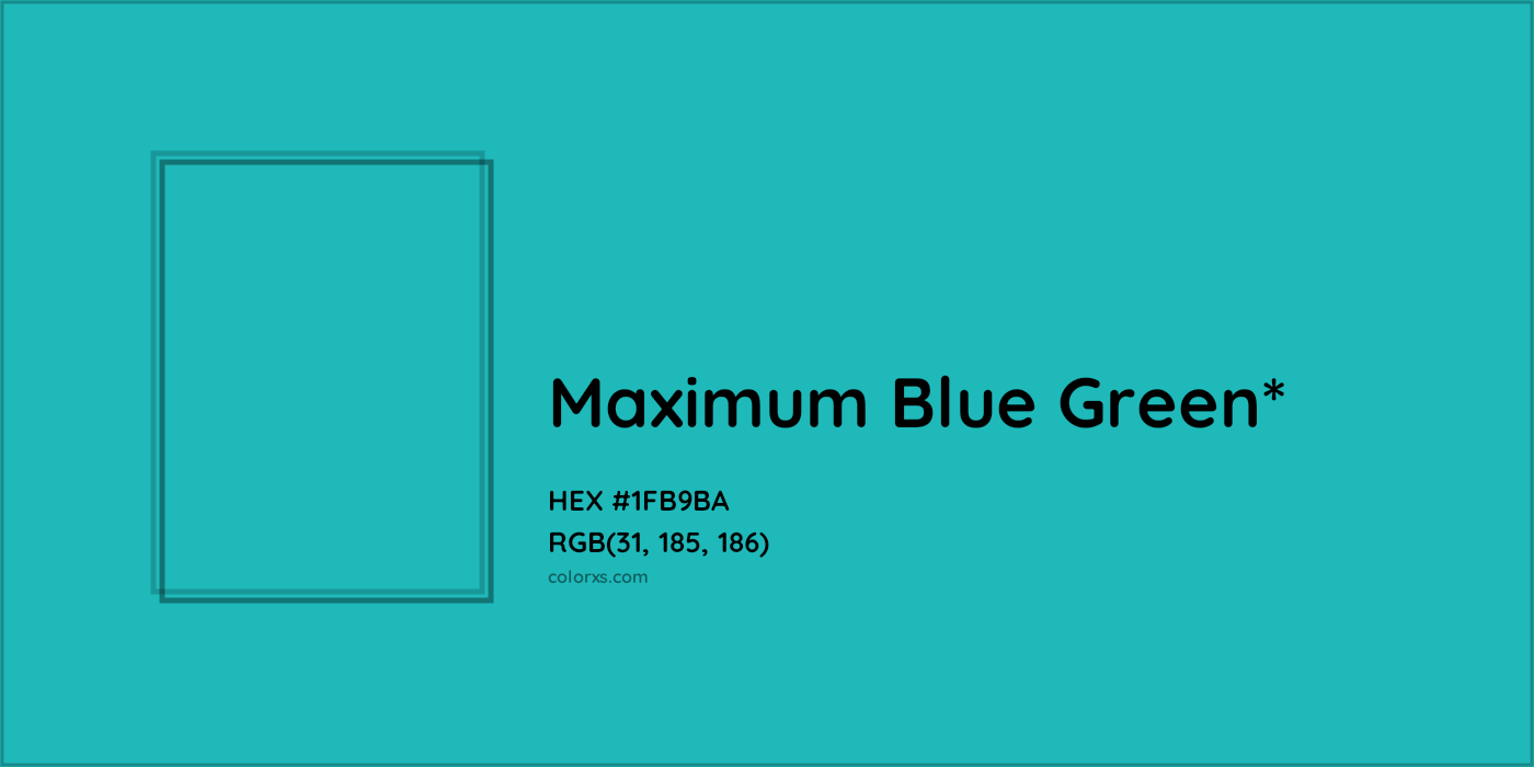 HEX #1FB9BA Color Name, Color Code, Palettes, Similar Paints, Images