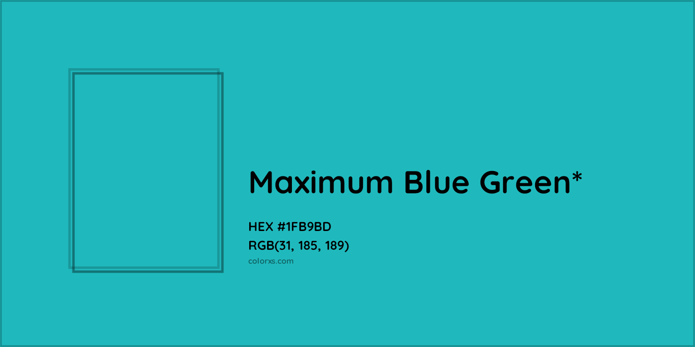 HEX #1FB9BD Color Name, Color Code, Palettes, Similar Paints, Images