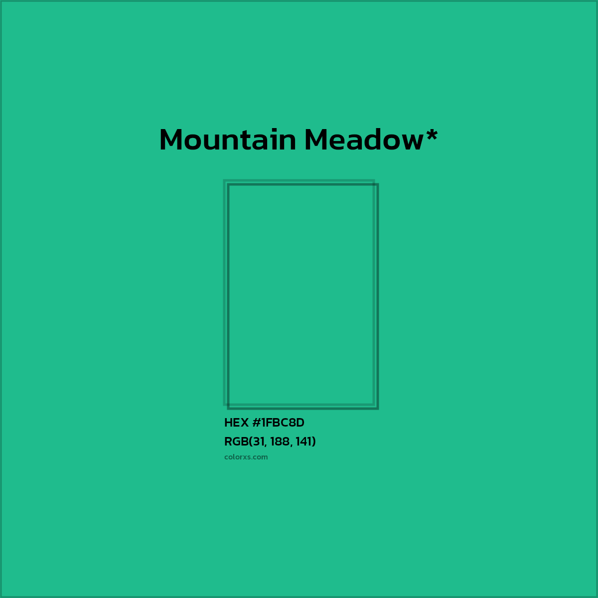 HEX #1FBC8D Color Name, Color Code, Palettes, Similar Paints, Images