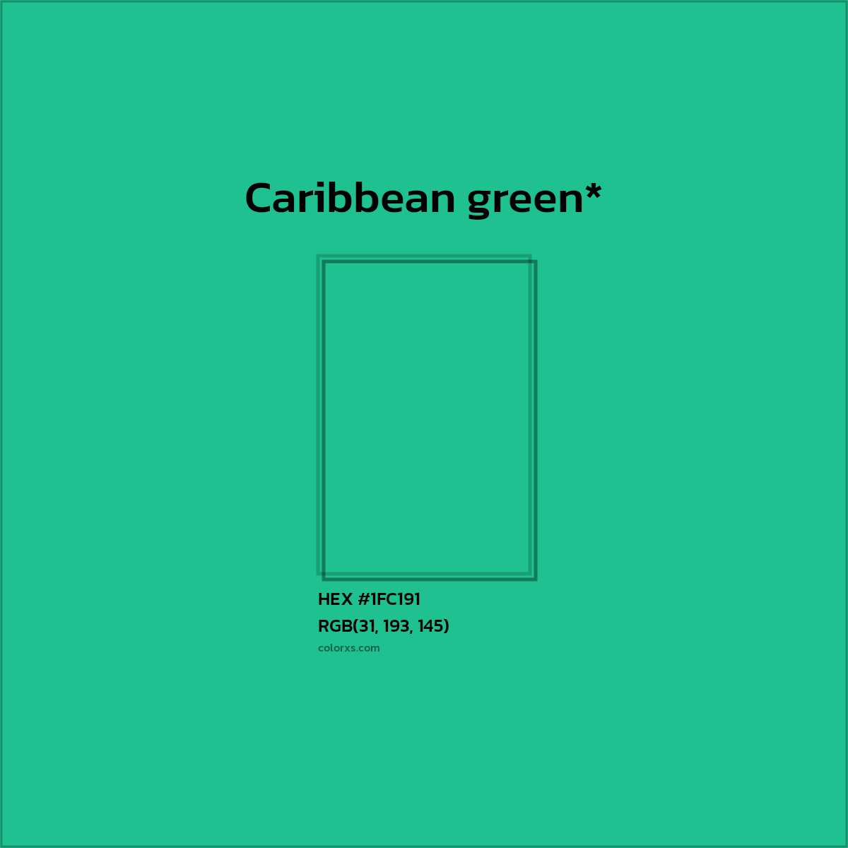 HEX #1FC191 Color Name, Color Code, Palettes, Similar Paints, Images