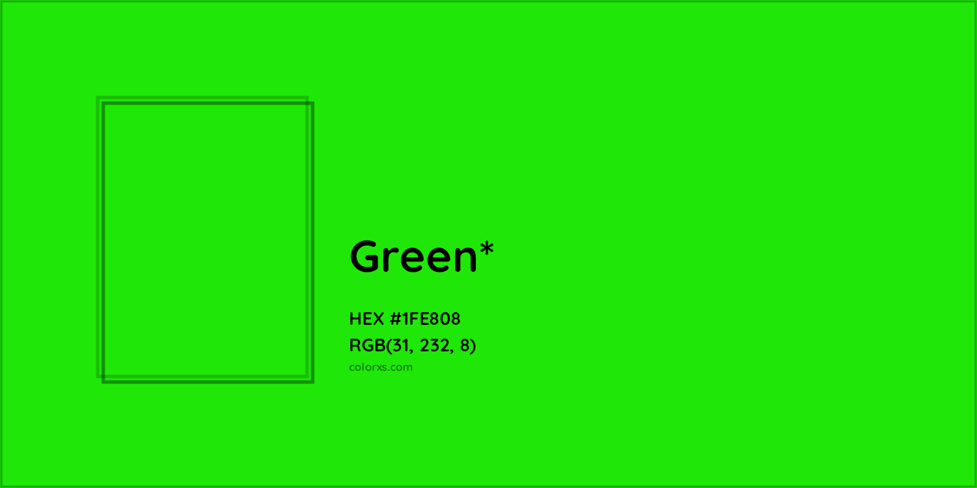 HEX #1FE808 Color Name, Color Code, Palettes, Similar Paints, Images