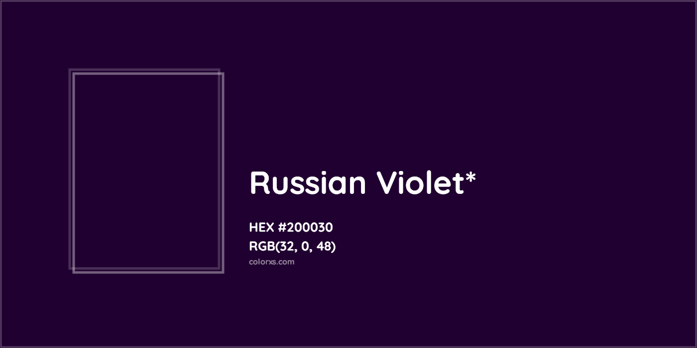HEX #200030 Color Name, Color Code, Palettes, Similar Paints, Images