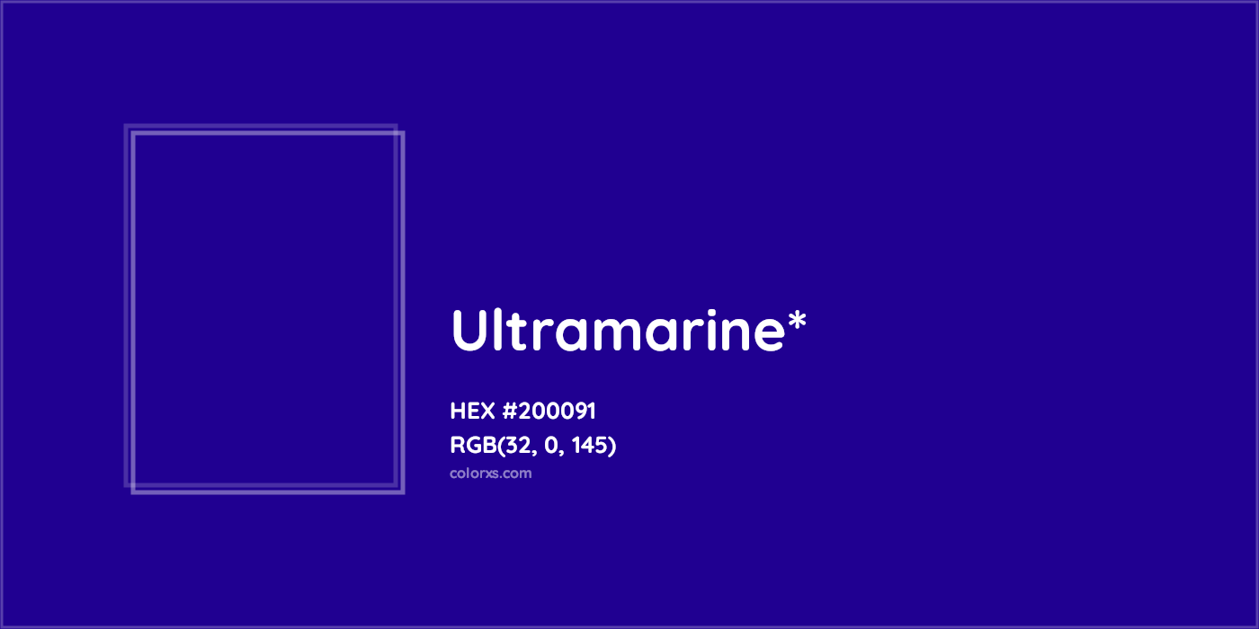 HEX #200091 Color Name, Color Code, Palettes, Similar Paints, Images
