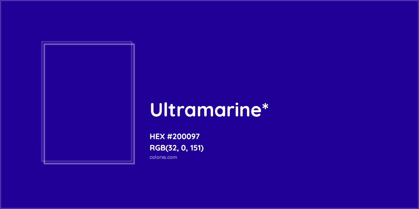 HEX #200097 Color Name, Color Code, Palettes, Similar Paints, Images