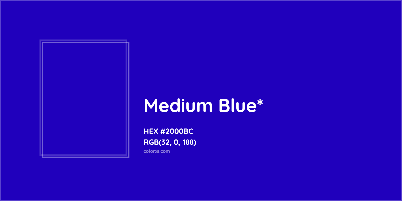 HEX #2000BC Color Name, Color Code, Palettes, Similar Paints, Images