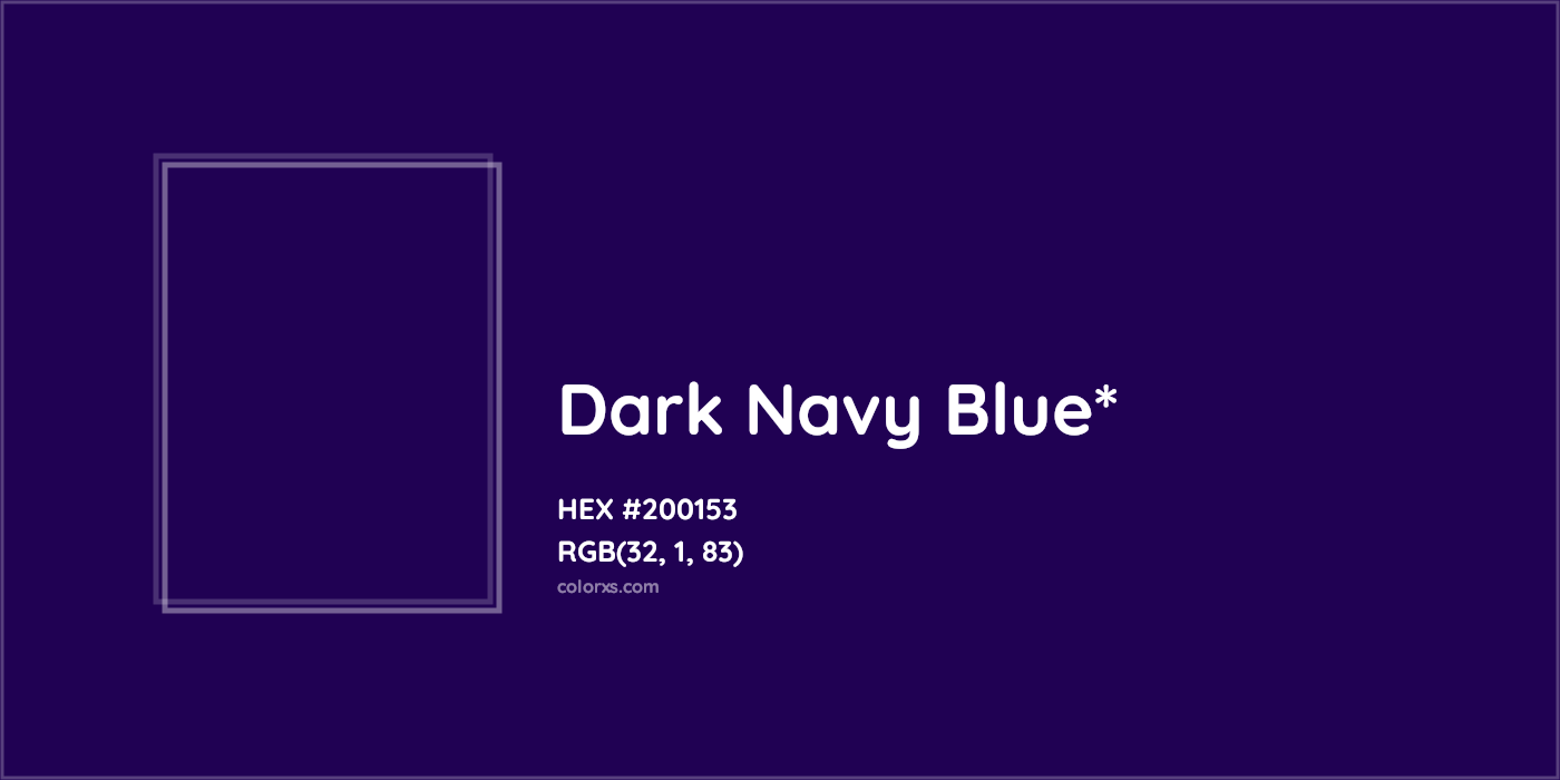 HEX #200153 Color Name, Color Code, Palettes, Similar Paints, Images