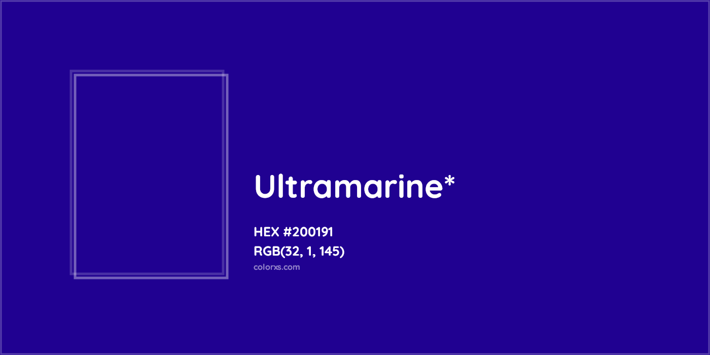 HEX #200191 Color Name, Color Code, Palettes, Similar Paints, Images