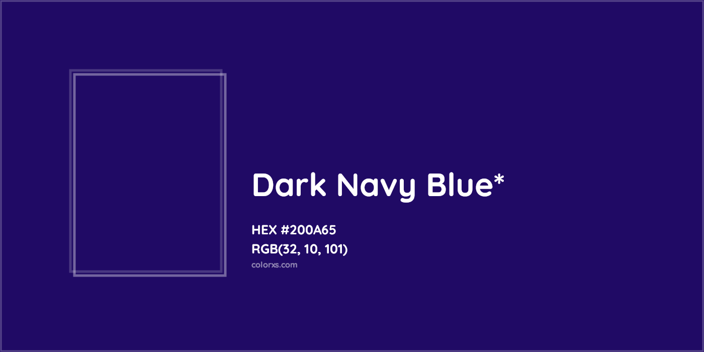 HEX #200A65 Color Name, Color Code, Palettes, Similar Paints, Images
