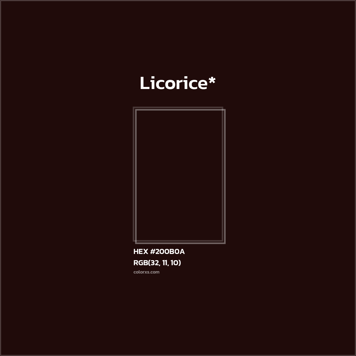 HEX #200B0A Color Name, Color Code, Palettes, Similar Paints, Images