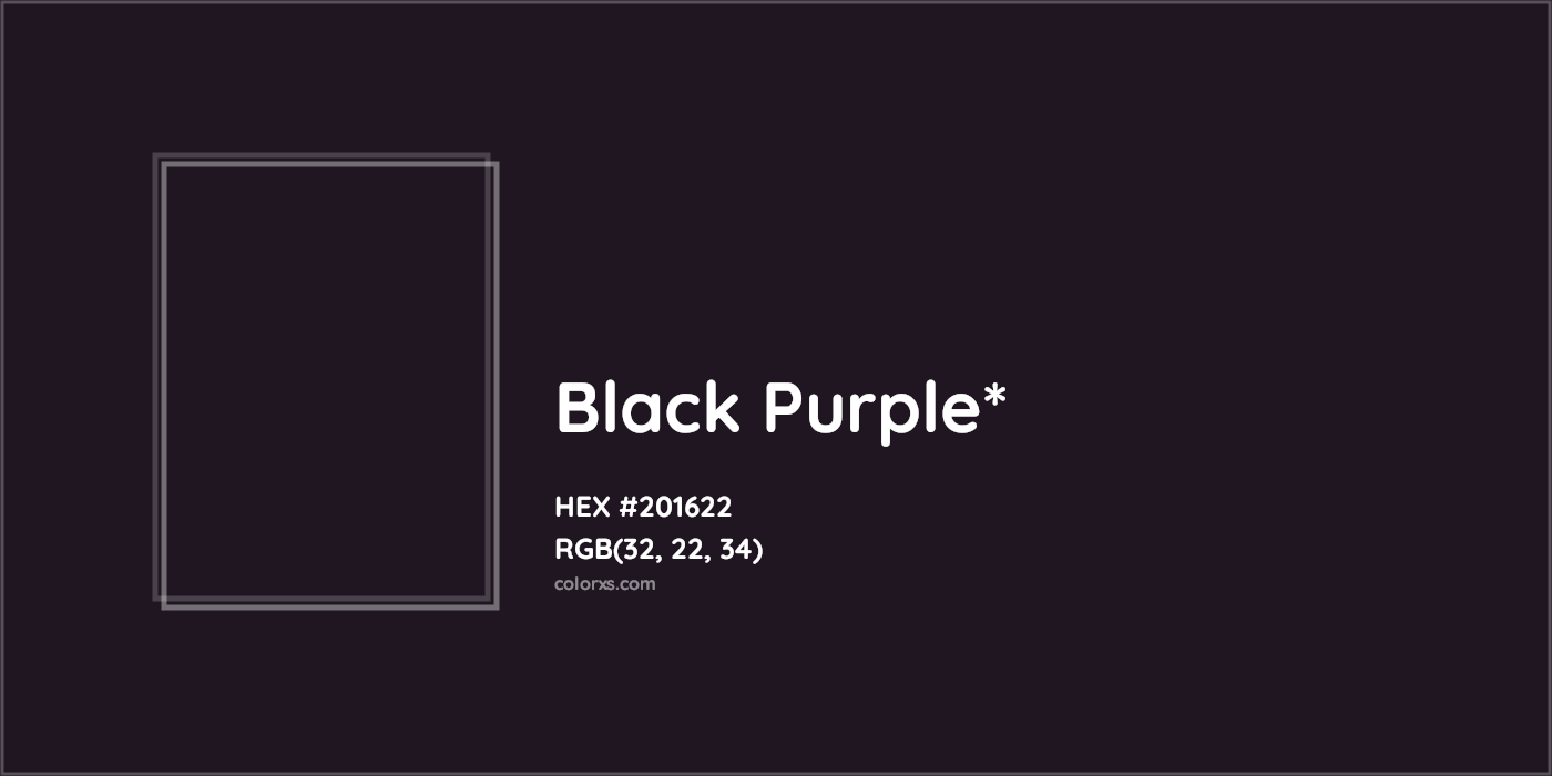 HEX #201622 Color Name, Color Code, Palettes, Similar Paints, Images