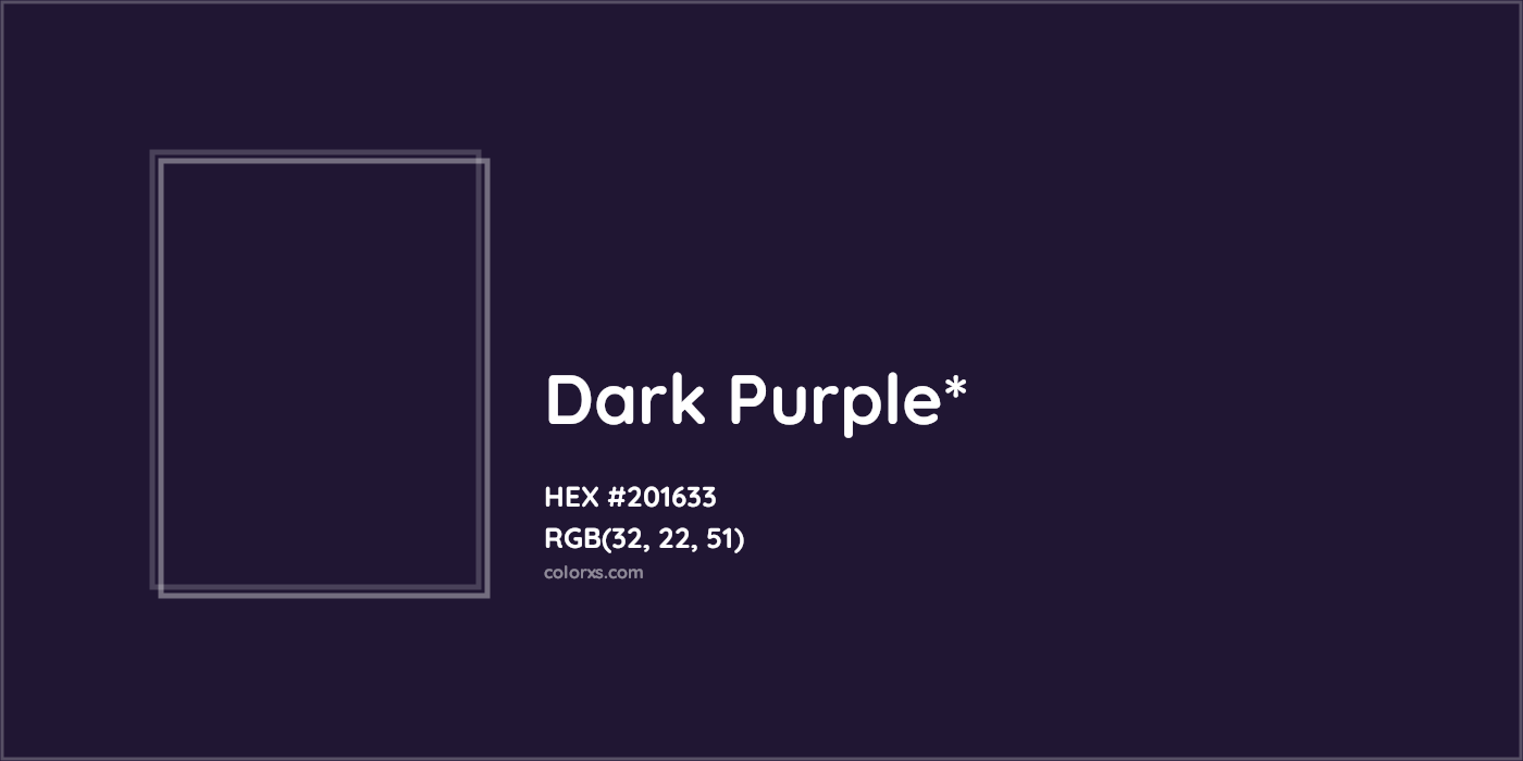 HEX #201633 Color Name, Color Code, Palettes, Similar Paints, Images