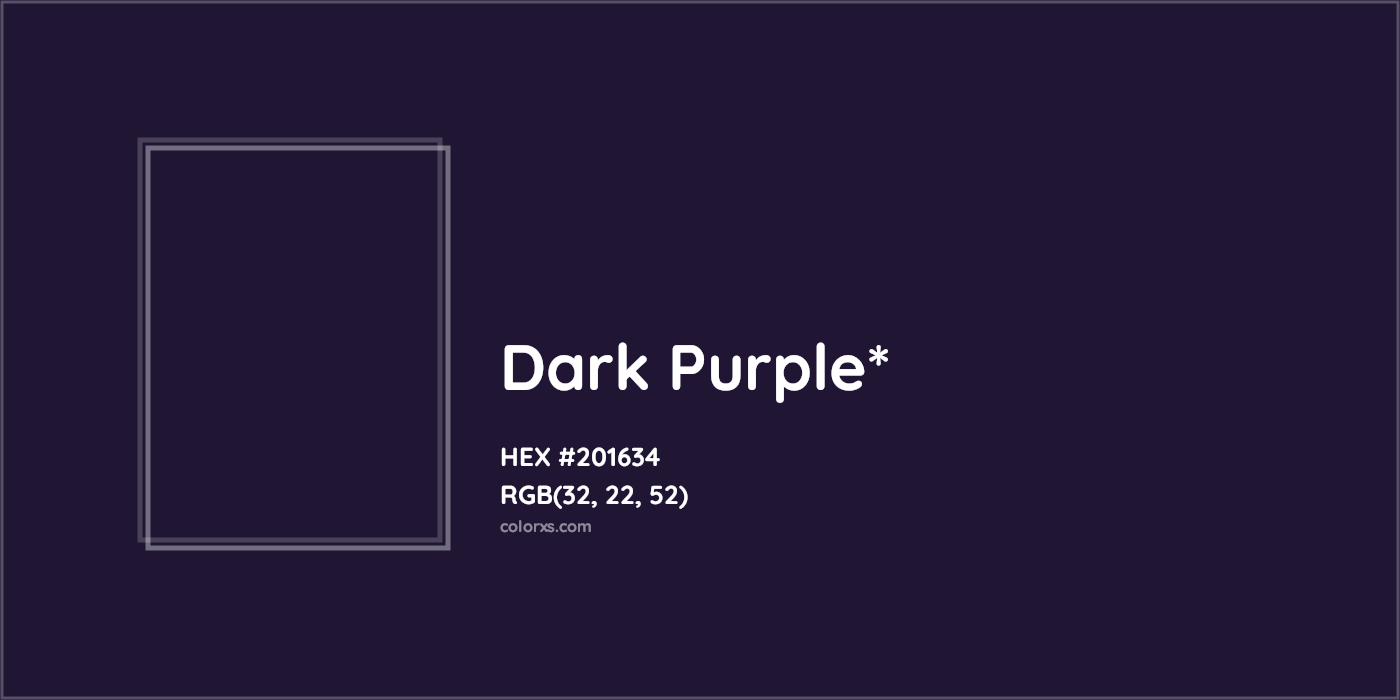 HEX #201634 Color Name, Color Code, Palettes, Similar Paints, Images