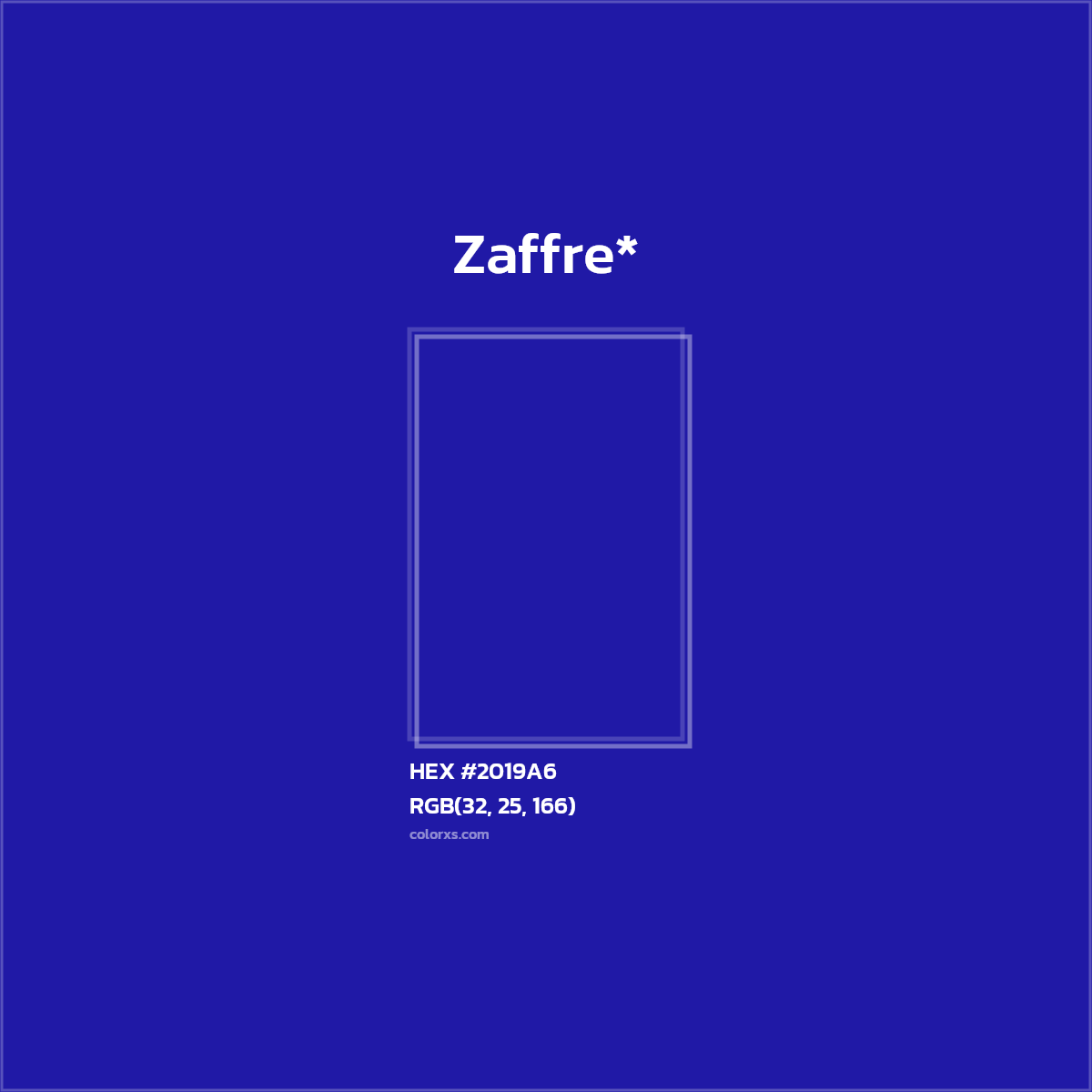 HEX #2019A6 Color Name, Color Code, Palettes, Similar Paints, Images