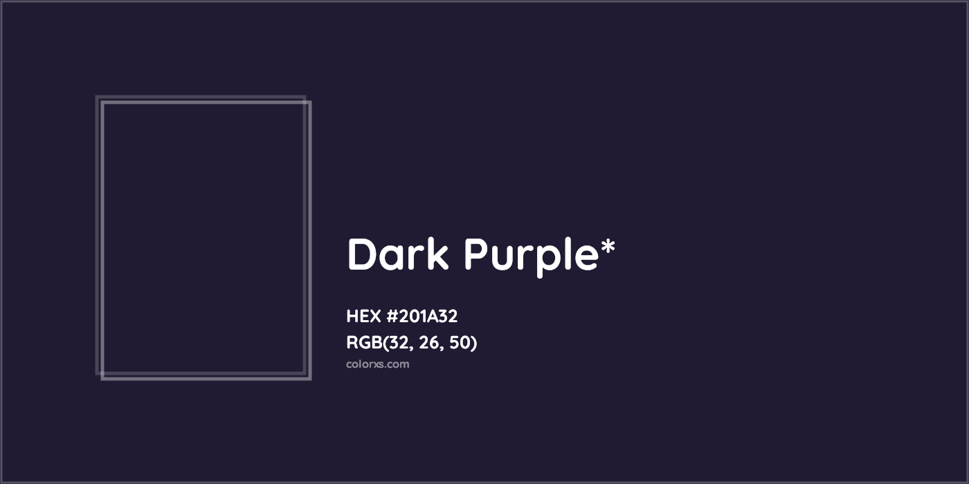 HEX #201A32 Color Name, Color Code, Palettes, Similar Paints, Images