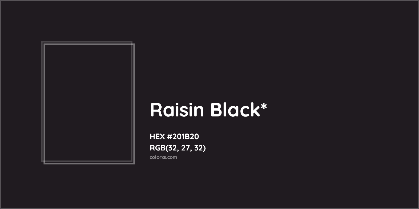 HEX #201B20 Color Name, Color Code, Palettes, Similar Paints, Images