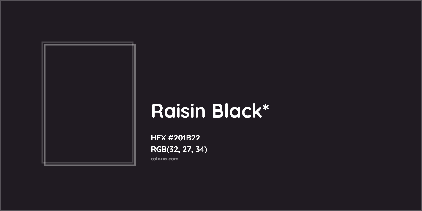 HEX #201B22 Color Name, Color Code, Palettes, Similar Paints, Images