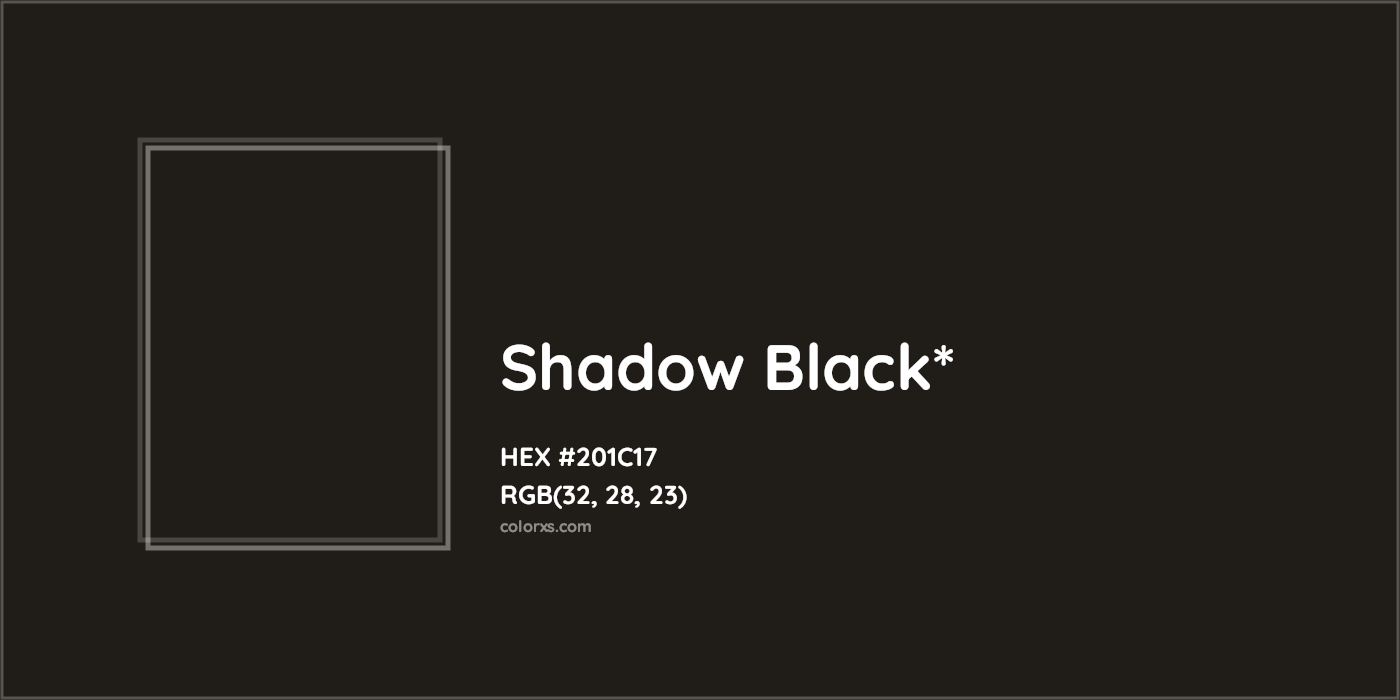 HEX #201C17 Color Name, Color Code, Palettes, Similar Paints, Images