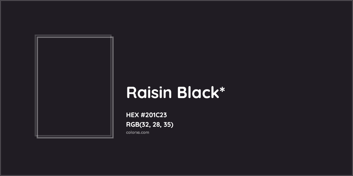 HEX #201C23 Color Name, Color Code, Palettes, Similar Paints, Images