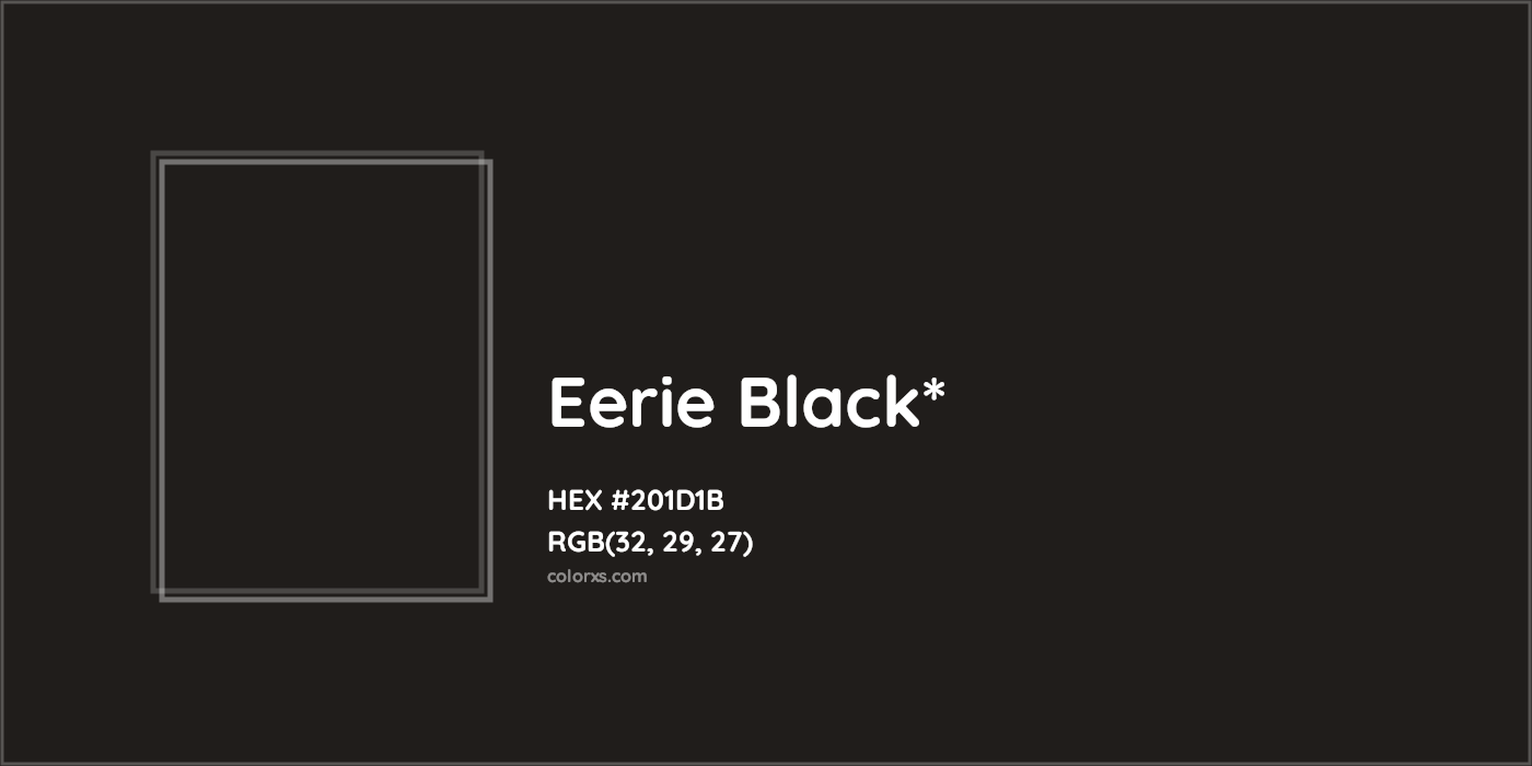 HEX #201D1B Color Name, Color Code, Palettes, Similar Paints, Images