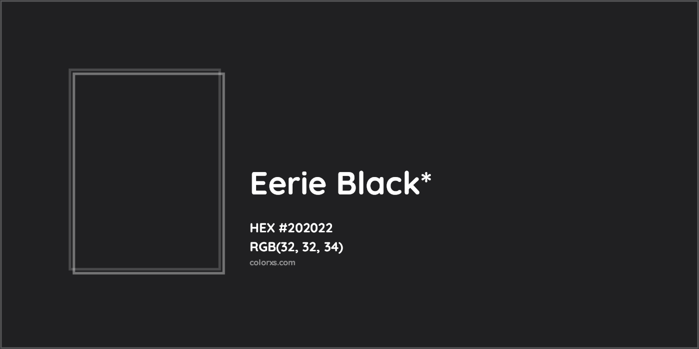HEX #202022 Color Name, Color Code, Palettes, Similar Paints, Images
