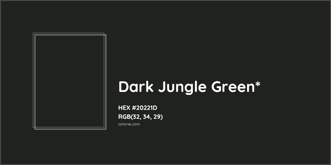 HEX #20221D Color Name, Color Code, Palettes, Similar Paints, Images