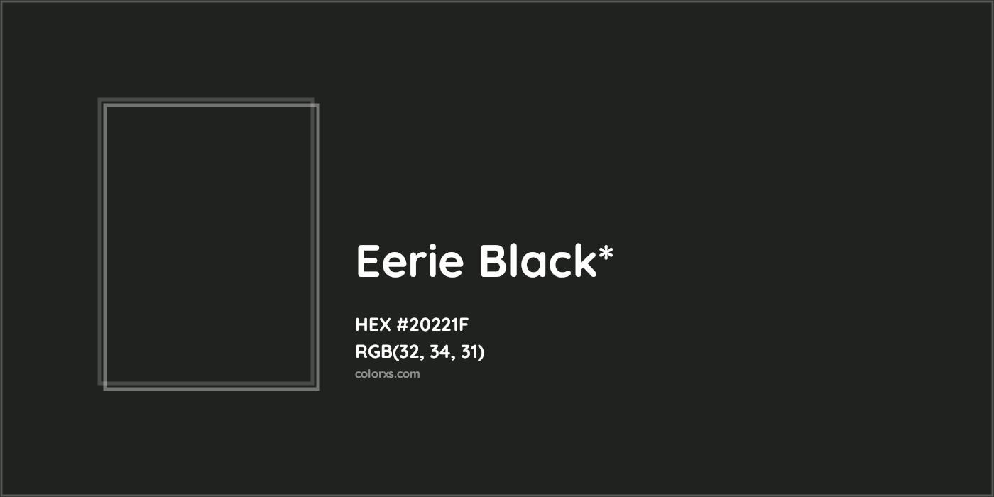 HEX #20221F Color Name, Color Code, Palettes, Similar Paints, Images