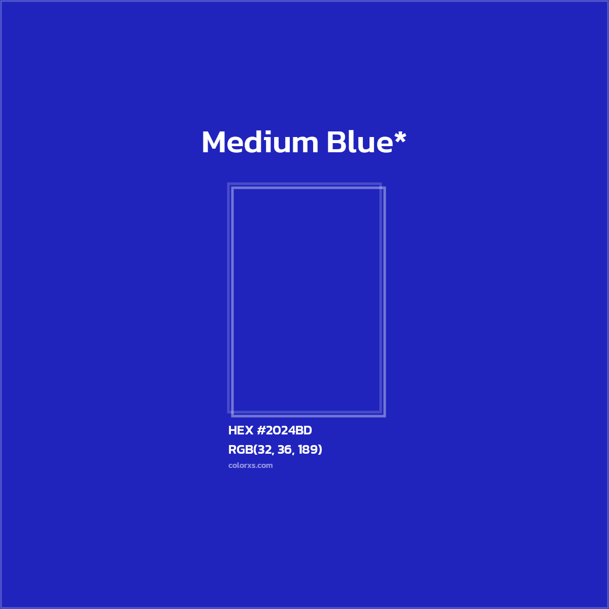 HEX #2024BD Color Name, Color Code, Palettes, Similar Paints, Images