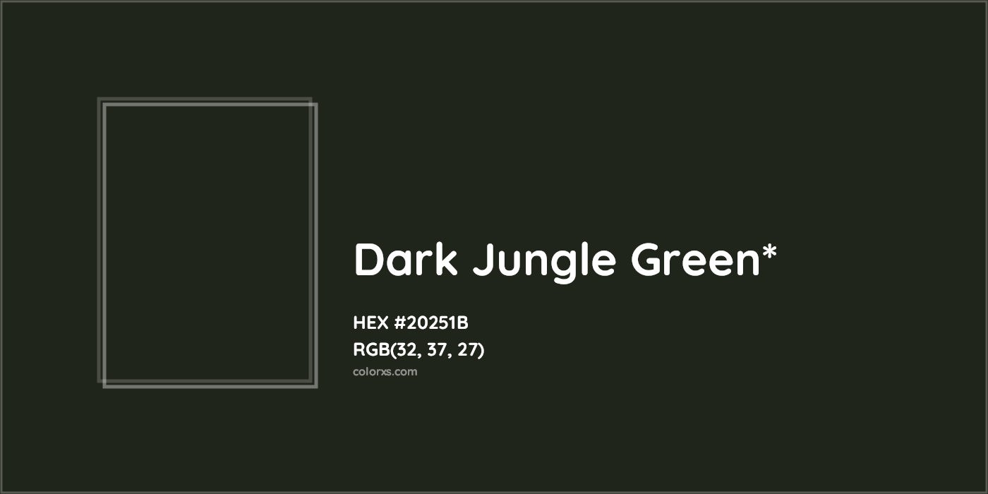 HEX #20251B Color Name, Color Code, Palettes, Similar Paints, Images